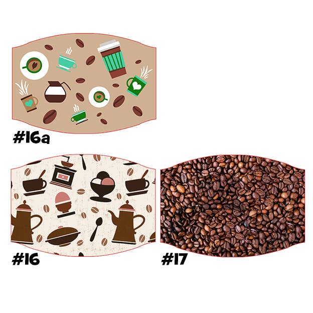 COFFEE Face Masks (Choice of Designs)