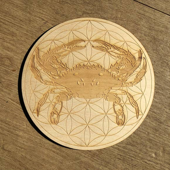 Crab Flower of Life Crystal Grid