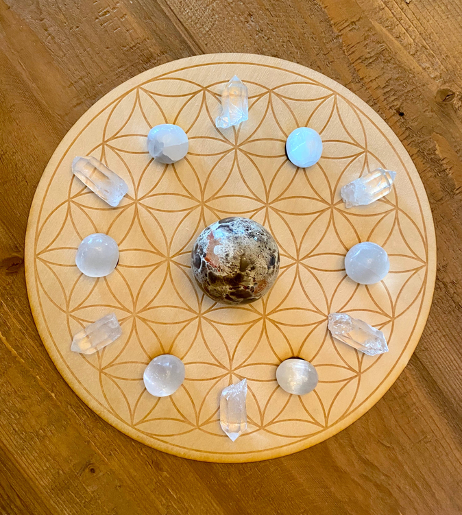 Flower of Life Sphere Holder Crystal Grid