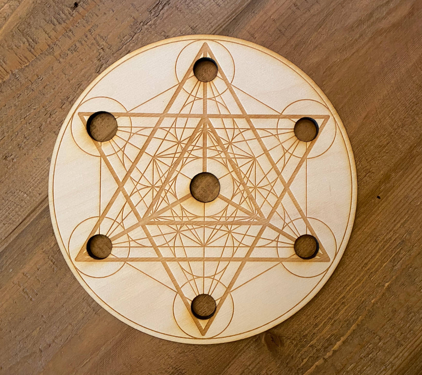 Merkaba Metatron's Cube Sphere Holder Crystal Grid