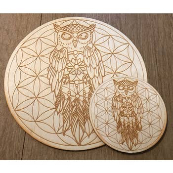 Owl Dreamcatcher Crystal Grid