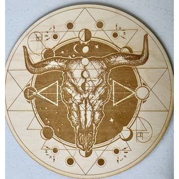 Bull Skull Crystal Grid