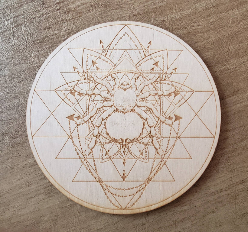 Spider Sri Yantra Crystal Grid