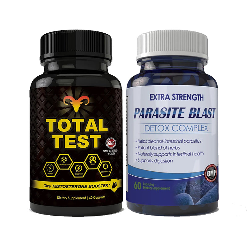 Total Test Testosterone Booster and Parasite Blast Combo Pack