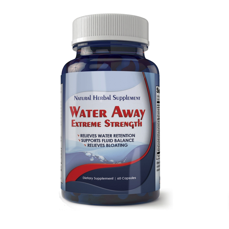 Water Away Natural Diuretic Water Pill (60 Capsules)