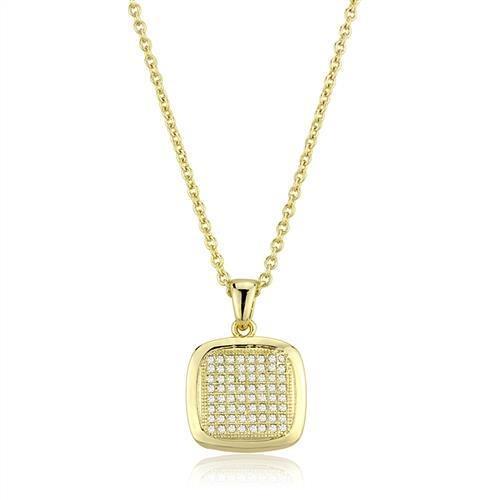 3W1269 - Gold Brass Jewelry Sets with AAA Grade CZ in Clear