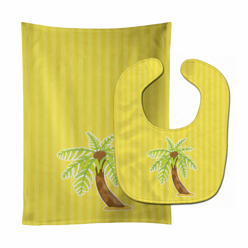 Beach Baby Bib & Burp Cloth