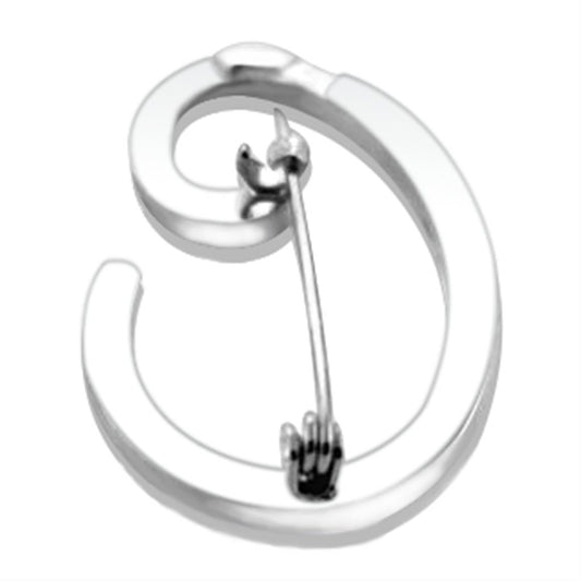 LOA1361 - Rhodium Brass Brooches with Top Grade Crystal in Clear