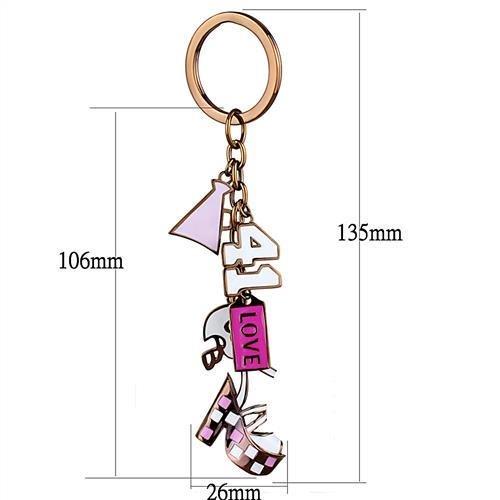 TK2717 - IP Coffee light Stainless Steel Key Ring with Epoxy in Multi Color