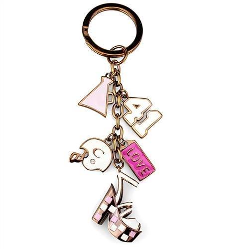 TK2717 - IP Coffee light Stainless Steel Key Ring with Epoxy in Multi Color