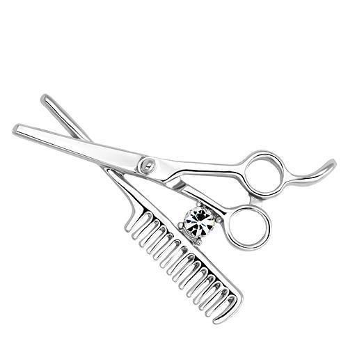 LO2767 - Imitation Rhodium White Metal Brooches with Top Grade Crystal in Clear