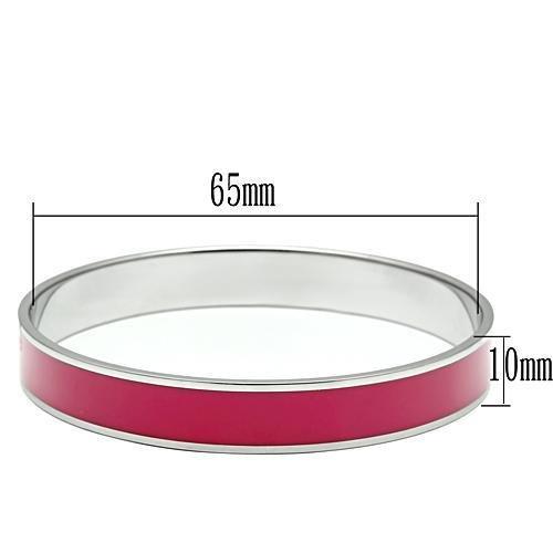 TK534 - High polished (no plating) Stainless Steel Bangle with Epoxy in Siam