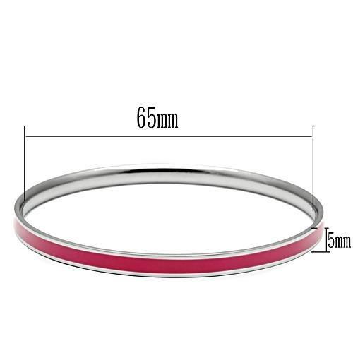 TK538 - High polished (no plating) Stainless Steel Bangle with Epoxy in Siam