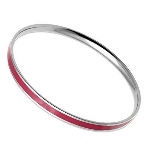 TK538 - High polished (no plating) Stainless Steel Bangle with Epoxy in Siam