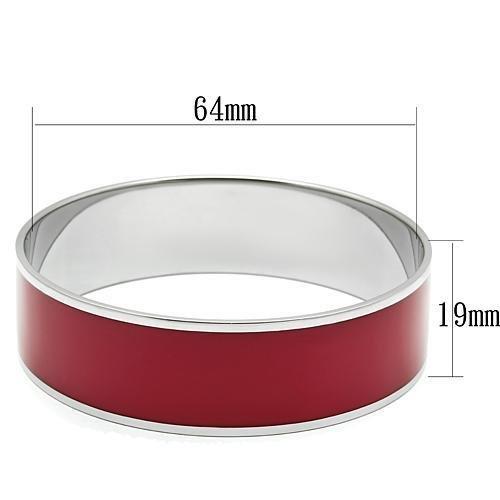 TK785 - High polished (no plating) Stainless Steel Bangle with Epoxy in Siam