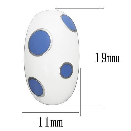 TK900 - High polished (no plating) Stainless Steel Earrings with Epoxy in Multi Color