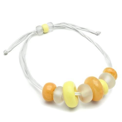 VL022 - Resin Necklace with Synthetic Synthetic Stone in Multi Color