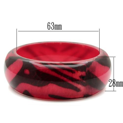 VL036 - Resin Bangle with Synthetic Synthetic Stone in Animal pattern