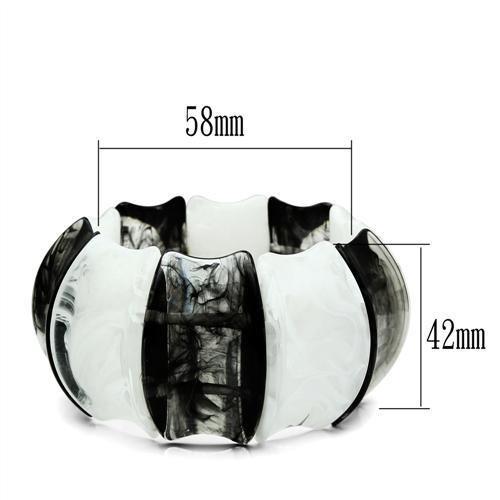 VL039 - Resin Bracelet with Synthetic Synthetic Stone in Multi Color