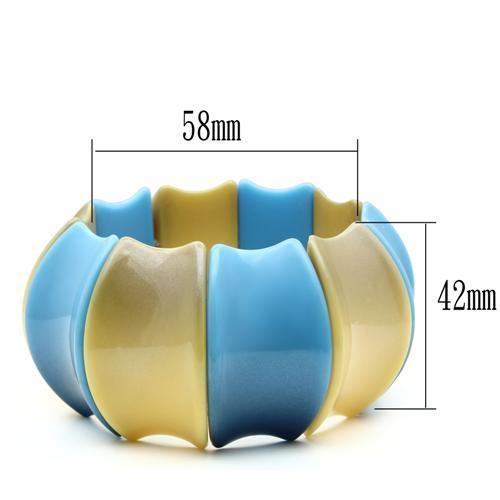 VL040 - Resin Bracelet with Synthetic Synthetic Stone in Multi Color