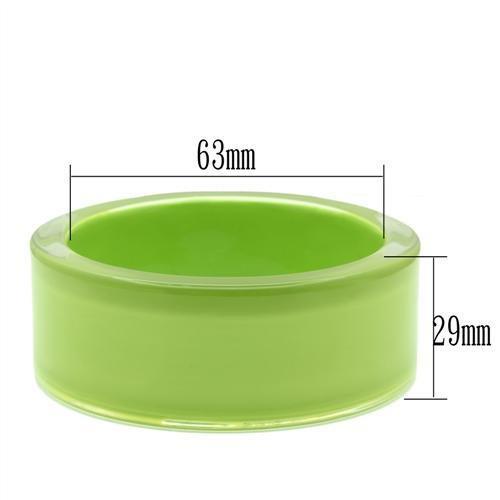 VL041 - Resin Bangle with Synthetic Synthetic Stone in Peridot