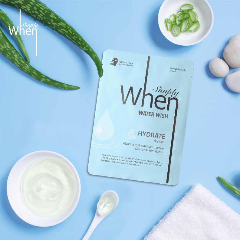 Water Wish Hydrate Ultra-Soft Cotton Linter Bemliese Sheet Mask - Simply When