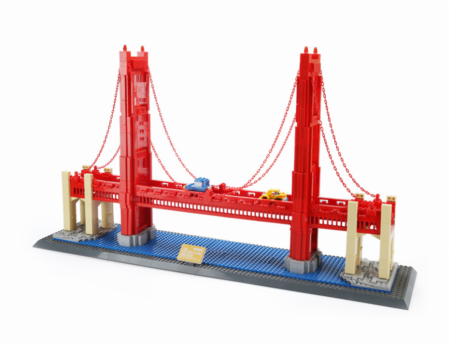 The Golden Gate bridge brick set
