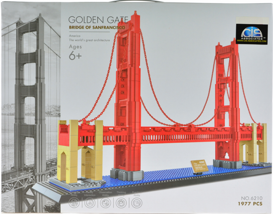 The Golden Gate bridge brick set