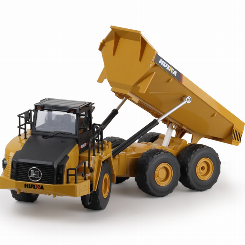 1:24 Scale 9 Channel Fully Articulated Dump Truck With 2.4 Ghz Remote And Rechargeable Battereis