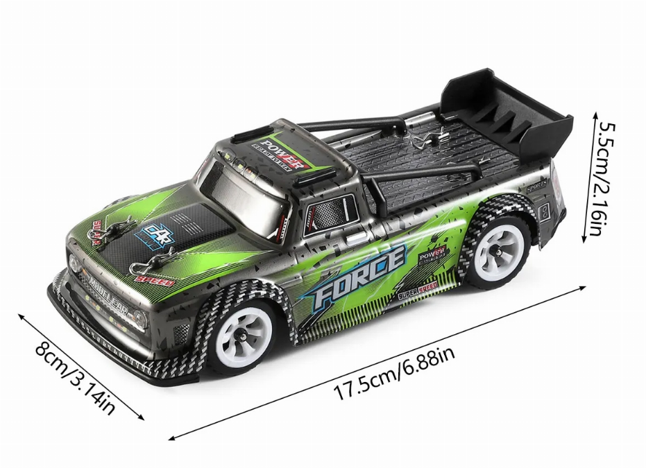 1:28 scale Hoonigan truck with lights and 20 MPH top speed