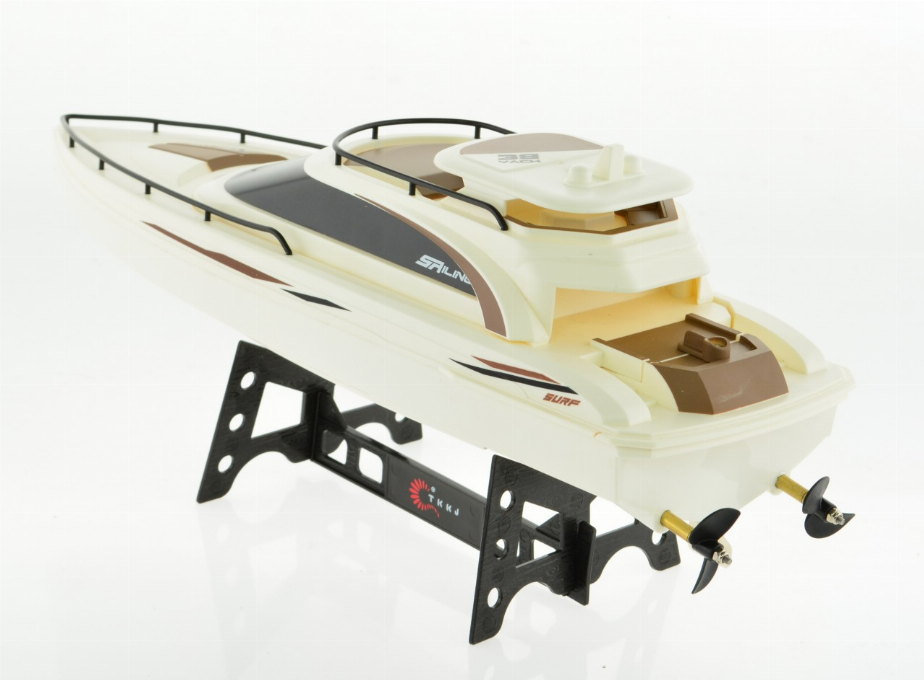 Luxury Rc Yacht With 2 Motors 2.4 Ghz And Rechargeable Batteries