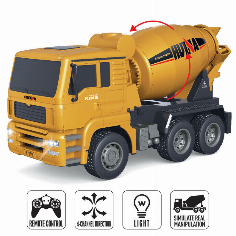 2.4G 1:18 6Ch RC Cement Mixer Truck