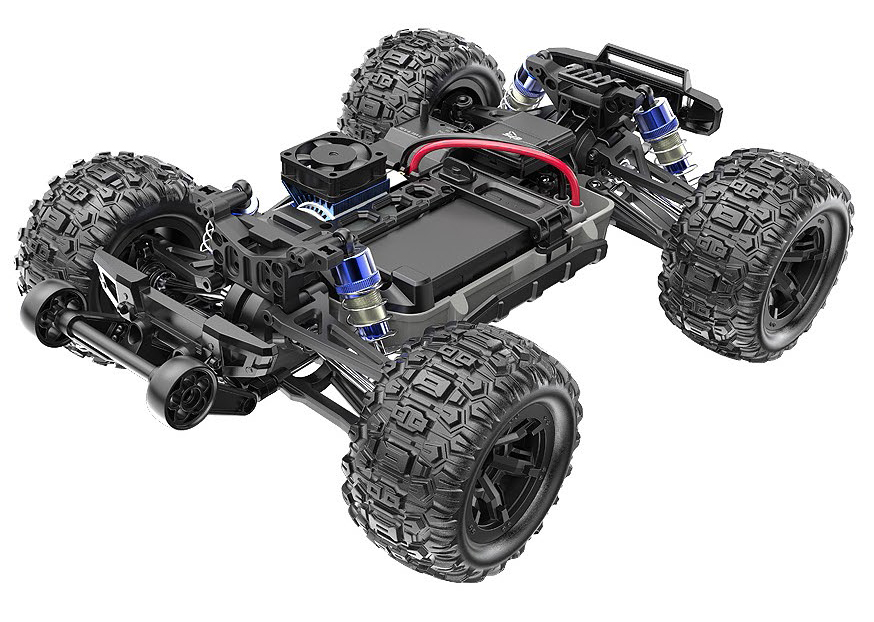1:16 scale 4WD truck with GPS 24 (2S) / 30 (3S) MPH 350 feet range is 2S AND 3S battery capable