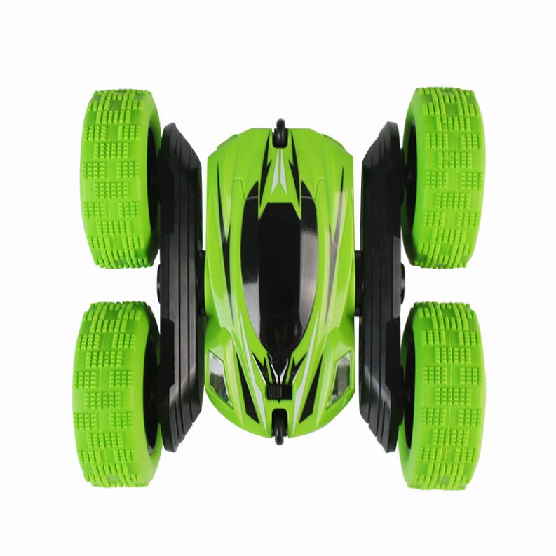 2.4 GHz flip car with rechargeable batteries and lights does stunts