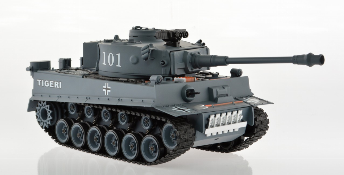 1:18 Scale Tiger 1 Gray With Airsoft Cannon