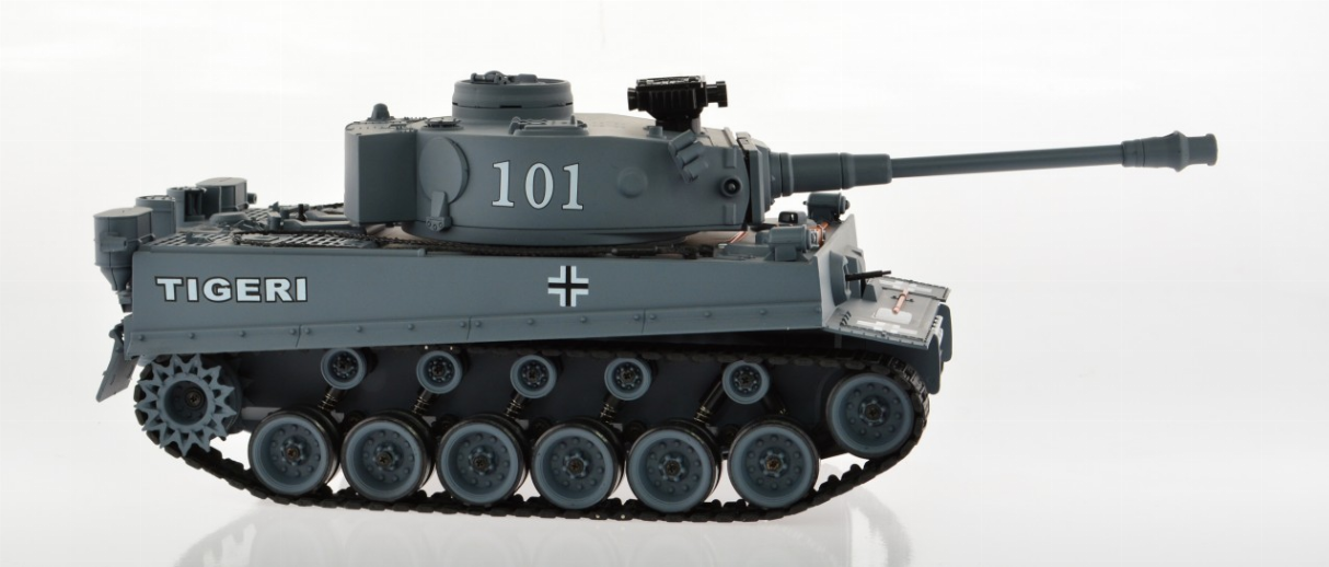 1:18 Scale Tiger 1 Gray With Airsoft Cannon