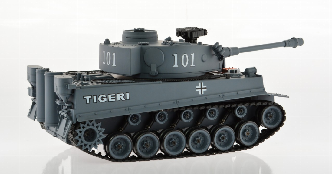 1:18 Scale Tiger 1 Gray With Airsoft Cannon