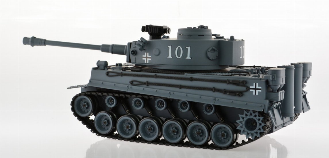 1:18 Scale Tiger 1 Gray With Airsoft Cannon