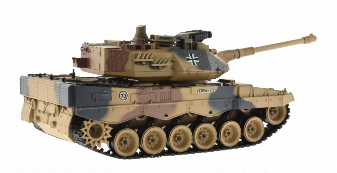 1:18 Scale German Leopard Ii Dark Camo With Airsoft Cannon