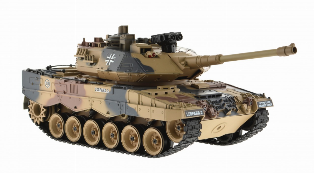 1:18 Scale German Leopard Ii Dark Camo With Airsoft Cannon