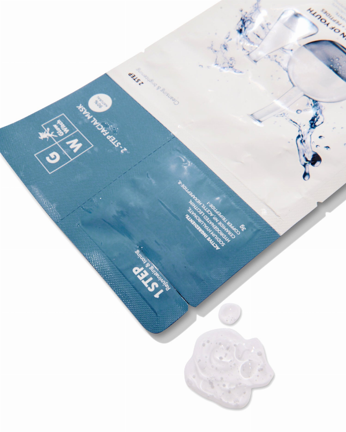 Two-Step Facial Mask with Peptides & Hyaluronic Acid (Pack of 5)