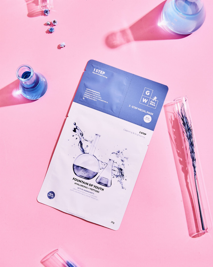 Two-Step Facial Mask with Peptides & Hyaluronic Acid (Pack of 5)