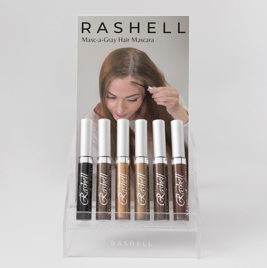 36 piece Rashell Hair Mascara display Fast Start Kit with free display and testers