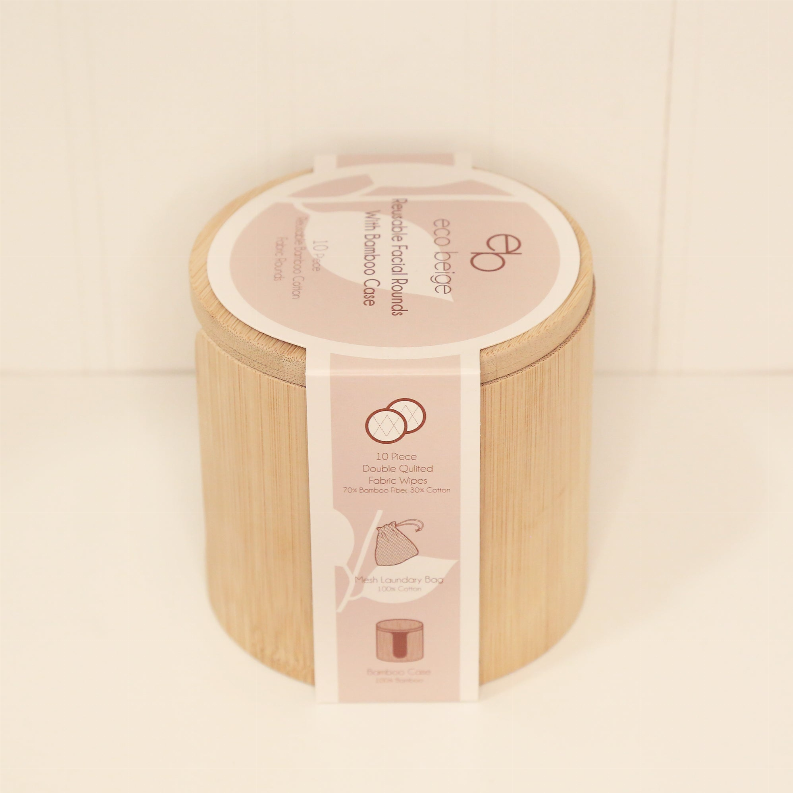 Reusable Facial Rounds With Bamboo Case