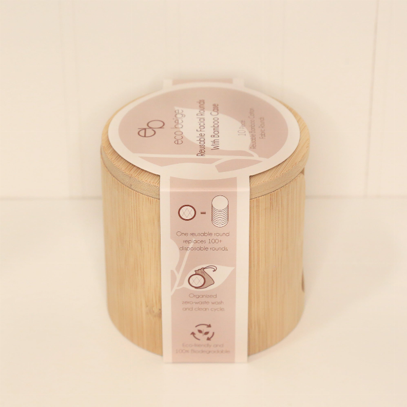 Reusable Facial Rounds With Bamboo Case