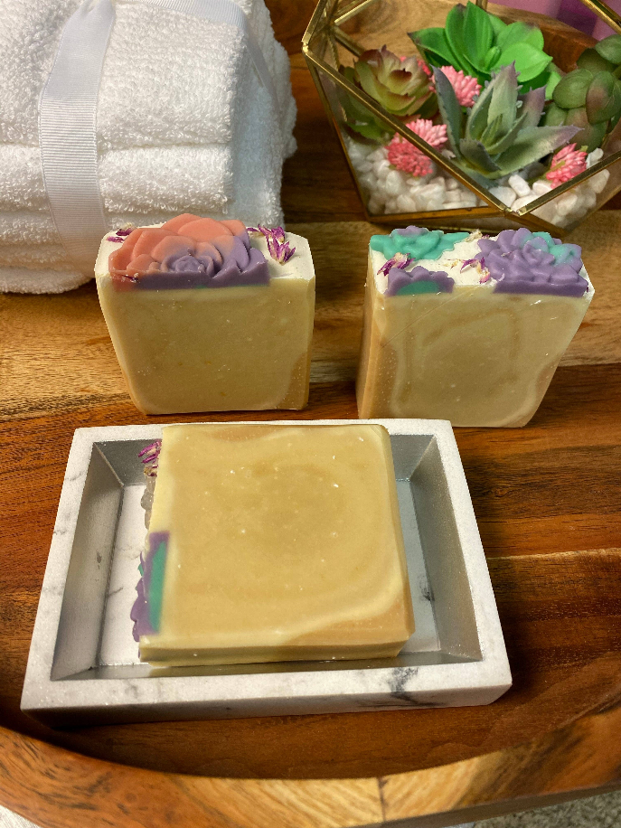 Peach Succulent Soap
