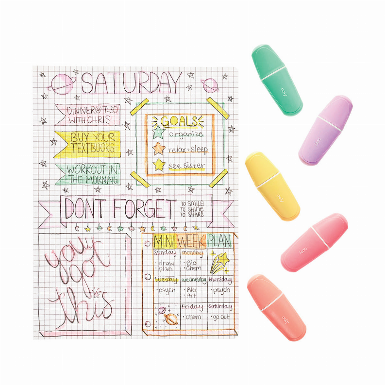 Le BonBon Patisserie Pastel Highlighters - Set of 5