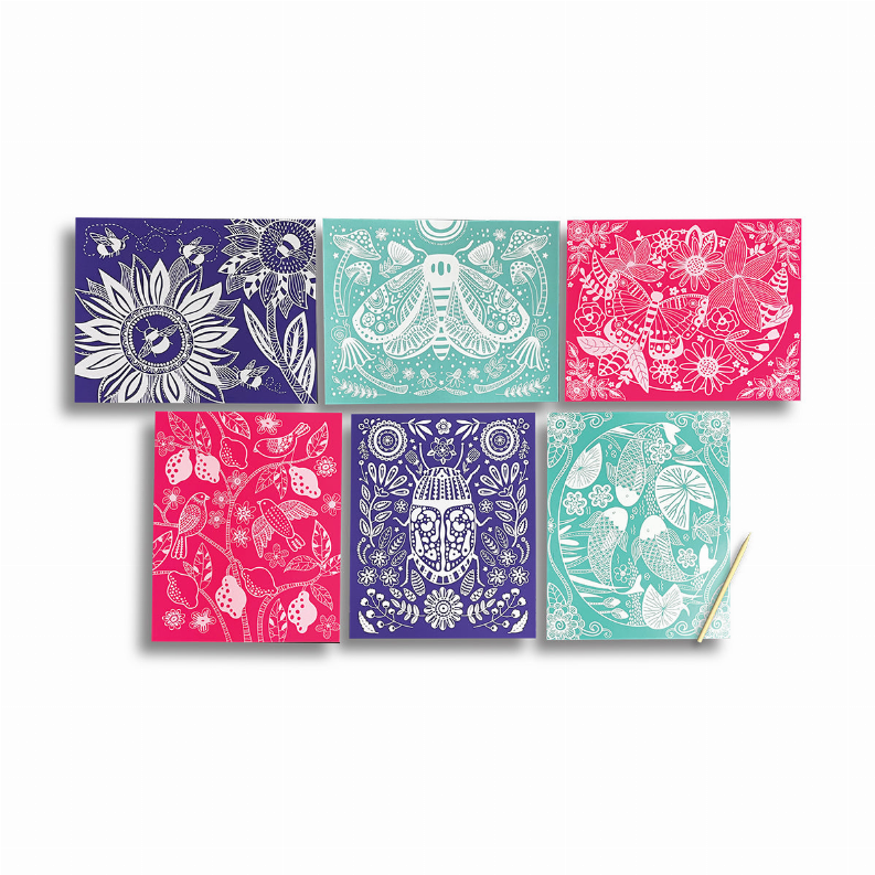 Scratch & Shine Foil Scratch Art Kits (7 PC Set)