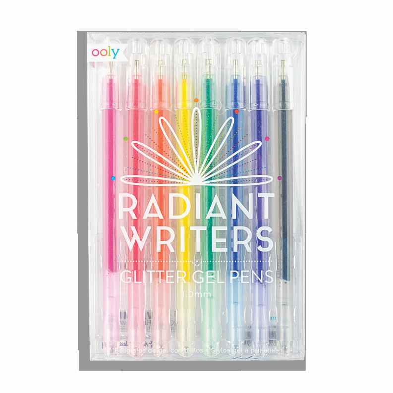 Radiant Writers Glitter Gel Pens - Set of 8