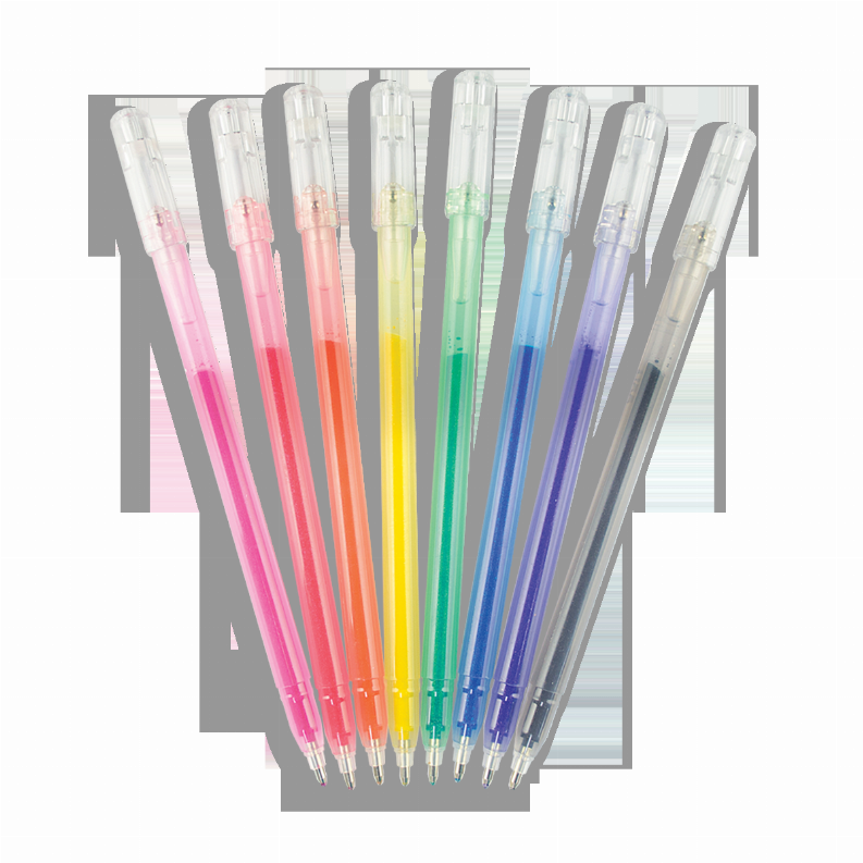 Radiant Writers Glitter Gel Pens - Set of 8